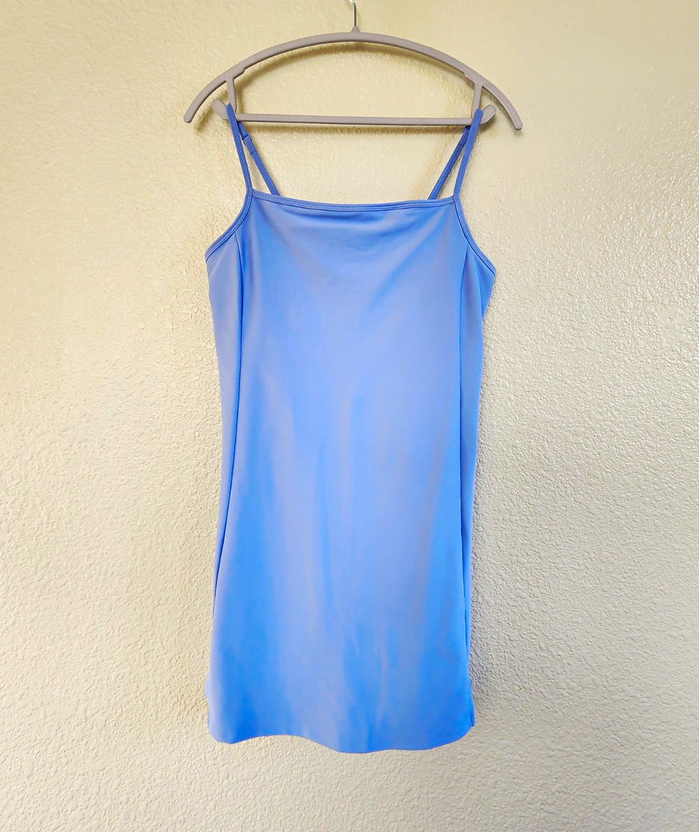 Old Navy Active Blue Athletic Skirt Short Solid Built-In Shorts Stretch Size L